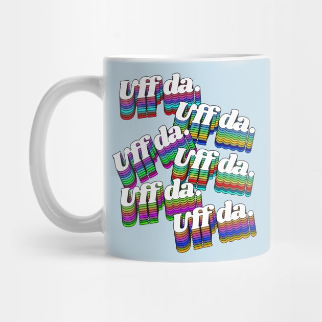 UFF DA \\ Dude That Sucks Retro Rainbow Font by darklordpug